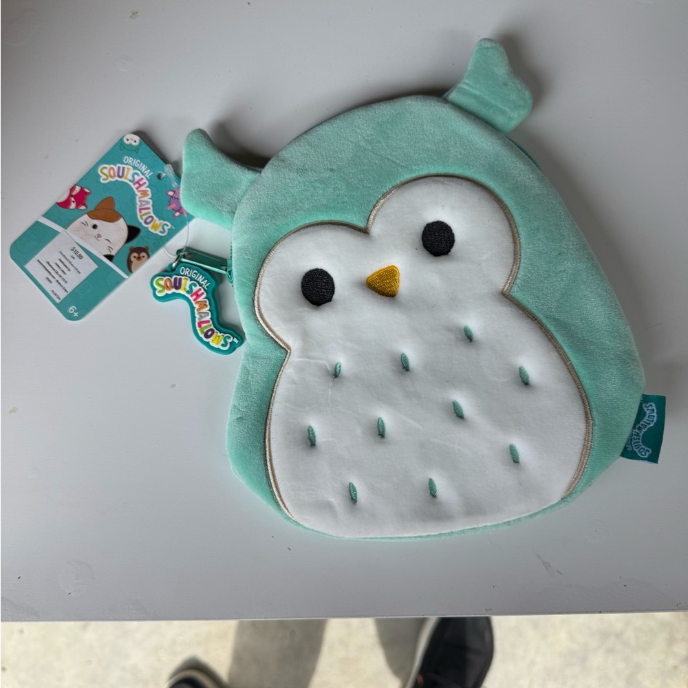 Squishmallows Teal and White Owl Plushie